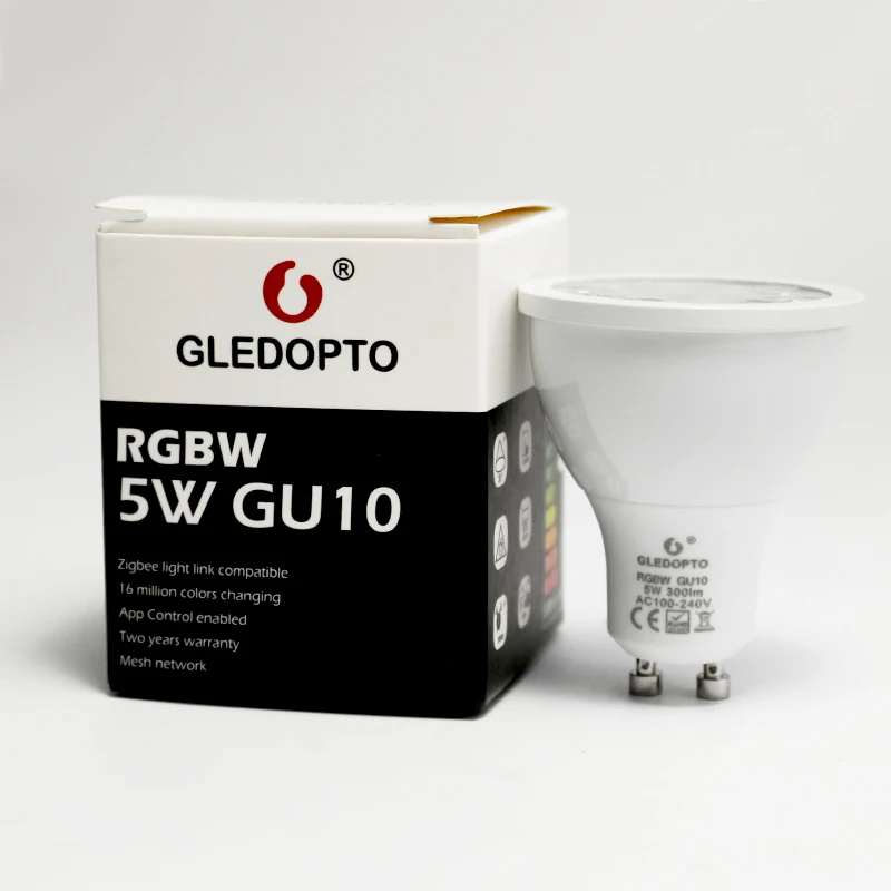 5 Вт RGBW LED точечный светильник светодиодный GU10 AC100-240V ZIGBEE звено, светлый zll мост RGB smart app управление работает с Amazon Echo и многие ворота