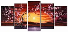 Modern flowers painting 5piece large canvas print wall art modular painting on decoration oil paint decorative pictures