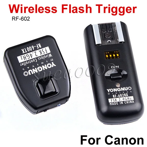 YONGNUO RF 602 2 4GHz Wireless Flash Trigger Receiver with Studio Cord for Canon 600D 550D
