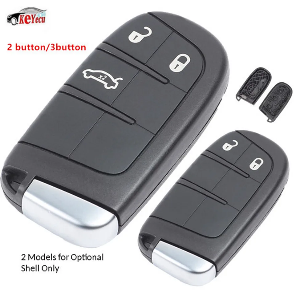 

KEYECU 2 / 3 Button Replacement Smart Remote Key Shell Case Fob for Jeep Grand Cherokee 2013-2015 FCC ID: M3N-40821302