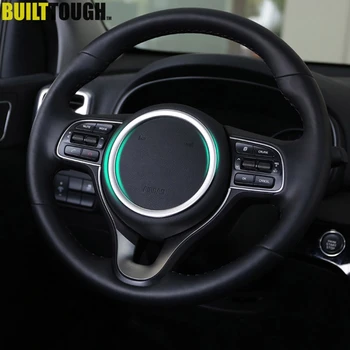 

For Kia Sportage 2017 - 2019 Chrome Steering Wheel Panel Cover Badge Trim Ring Bezel Garnish Molding Decoration Car Styling