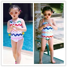 INS Горячая Детские Одежда для девочек девушки волна купальные костюмы Одежда для девочек VESTIDO Марка Мода детские купальные костюмы