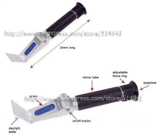 Оптический Профессиональный подсветкой антифриз/Батарея рефрактометр-zgra-403atc