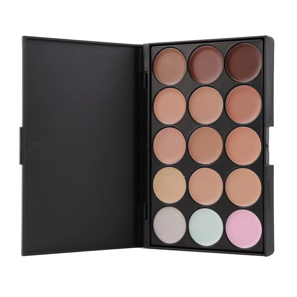 

10Pcs Professional Concealer Palette 15 Colors Makeup Party Contour Palette Beauty Face Cream With Makeup Brush Make Up