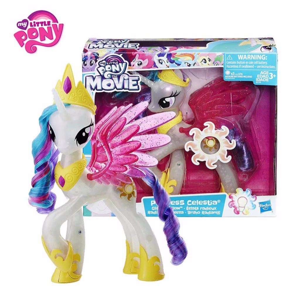 

Hasbro My Little Pony Movie Toy For Kids Gift Universe Princess Action Figure PVC Collectible Model Doll With Four Lighting Mode