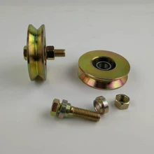 Diâmetro de 3 polegadas 78mm, espessura 20mm, trava v da roda da corrediça da roda com 6203rs do rolamento m12x50 parafuso, material de aço 45 #. 2 pçs/lote
