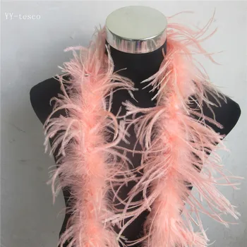 

20 Meter/Lot coral ostrich feather boa skirt Costumes/Trim for Party/Costume/Shawl/Craft feather Boa in wedding decorations