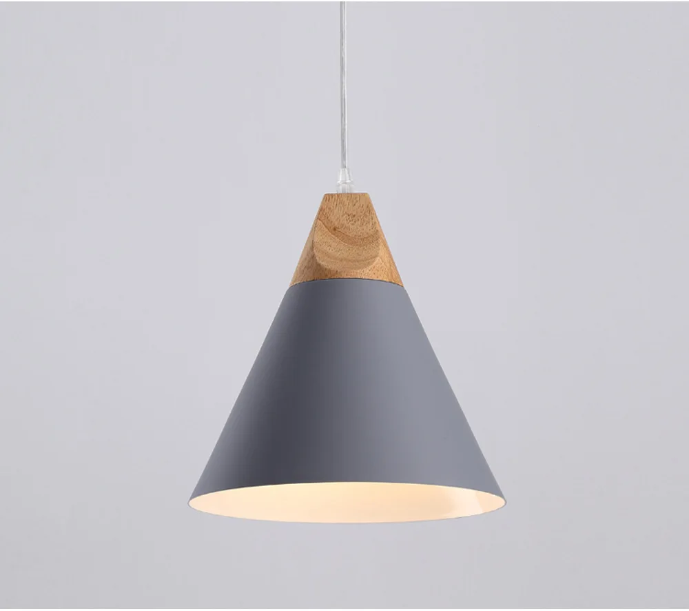 Подвесной светильник в скандинавском стиле с одной головкой, светодиодный минималистичный подвесной светильник для кухни, спальни, гостиной, ресторана, кафе - Цвет корпуса: Темно-серый