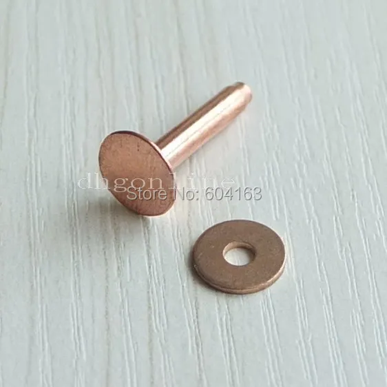 Solid Copper Rivets /& Burrs Permanent Fasteners Gauge Leathercraft Horse Tack