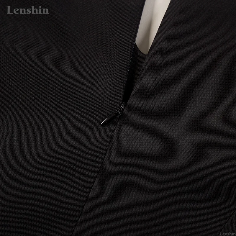 Lenshin/комплект из 2 предметов Женский костюм с v образным вырезом и юбкой новая