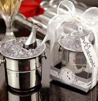 

2pcs/pack Kitchen Champagne timer metal timer wedding gifts Dial Timers creative gifts with gift box