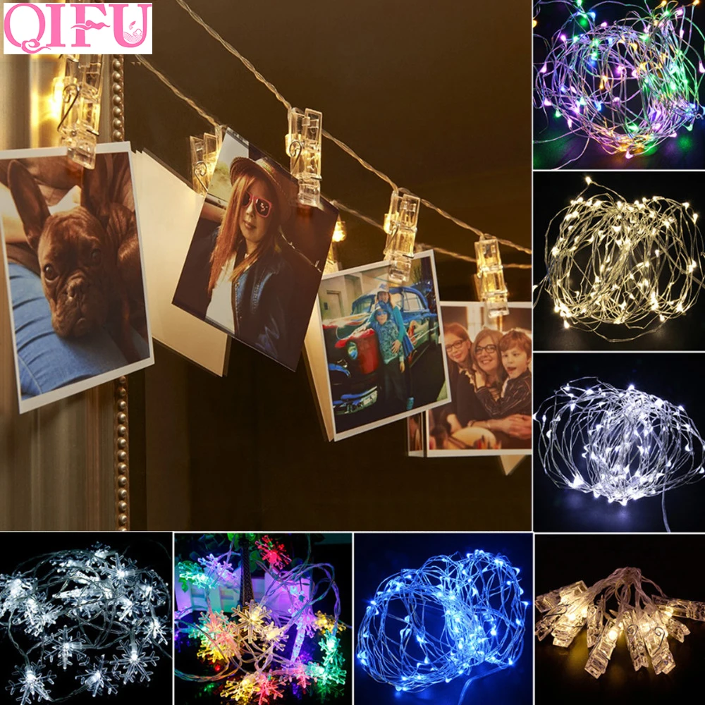 QIFU Christmas String Light Merry Christmas Decorations for Home Christmas 2019 Ornaments Noel Xmas Gifts Happy New Year 2020
