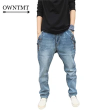 Новое поступление, мужские длинные джинсы, штаны, мужские хип-хоп шаровары, свободные штаны, мужские обтягивающие брюки, плюс штаны для мужчин 6XL 7XL