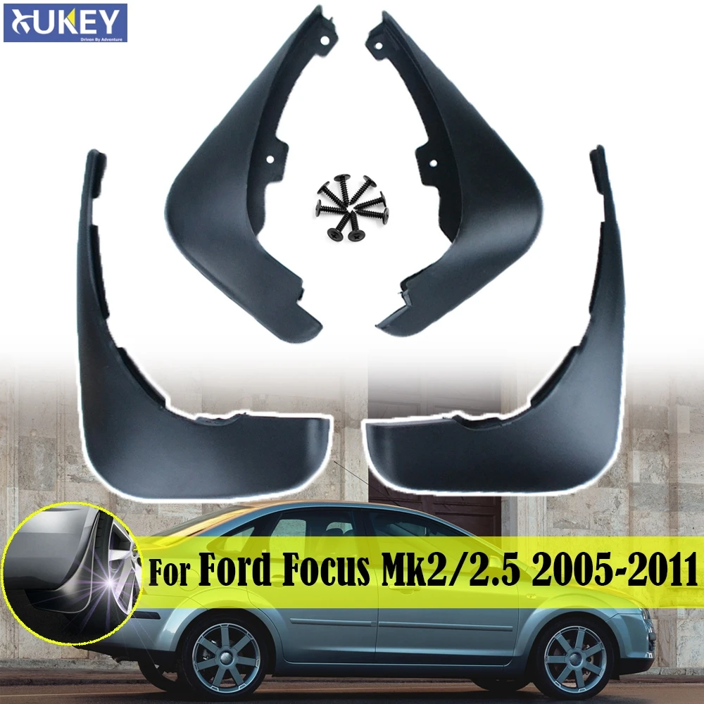 

FIT FOR FORD FOCUS 2 MK2 MK2.5 SALOON SEDAN 2005-2011 MUDFLAPS MUD FLAP SPLASH GUARDS FRONT REAR FENDER 2006 2007 2008 2009 2010