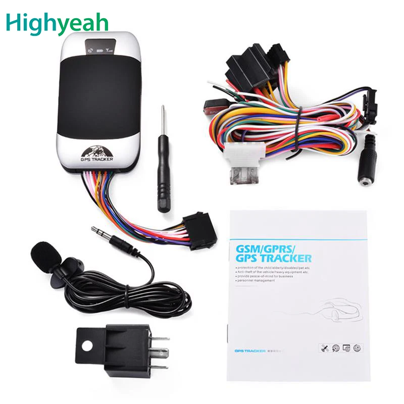مصغرة السيارات gps المقتفي gsm سيارة rastreador للماء محرك كوبان GPS303F TK303F مع قطع السيارات الفعلي app