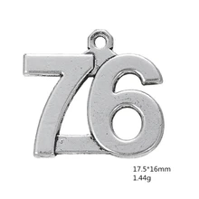 Античный серебряный номер 76 кулон арабскими цифрами подвески-Амулеты с цифрами для ручной работы Для женщин Jewelry Цепочки и ожерелья делает DIY аксессуары 50 шт