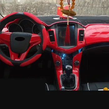 

Red Fashion Center Console Air Outlet Steering Wheel Gear Frame For Chevrolet Cruze 2009 10 11 12 13 14 2015 AAA077