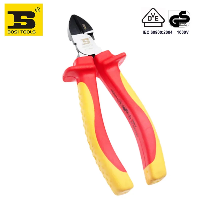 

free shipping BOSI high quality VDE diagonal cutting pliers 6''/160mm