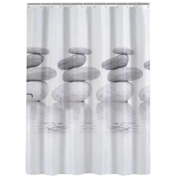 Impermeable 3D cortinas de ducha plantas de piedra de baño de diseño ... Impermeable 3D cortinas de ducha plantas de piedra de baño de diseño ...
