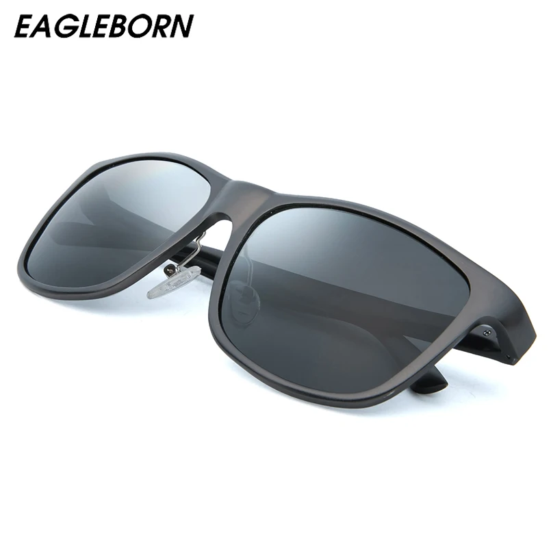 

EAGLEBORN Aluminum+TR90 Sunglasses Men Polarized Brand Designer Points Women/Men Vintage Model Eyewear Driving Sunglasses Hacker