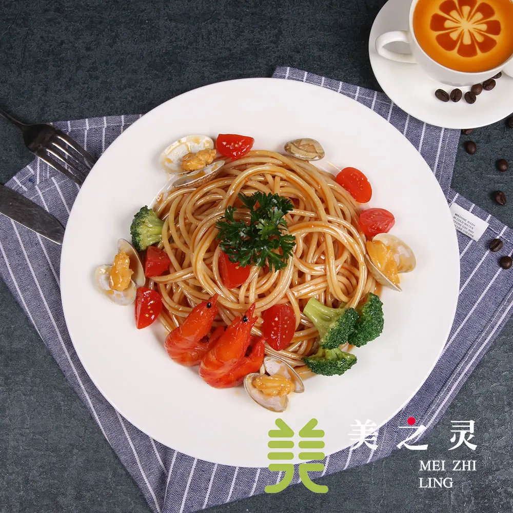 

Western Cuisine Simulation Spaghetti Food Model Dish Display Restaurant Decoration Props Handicraft Artificial Props Ornaments