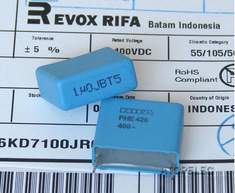 

1pc RIFA PHE426 1uF/400V 5% MKP Film Capacitor Hi-Fi Audio