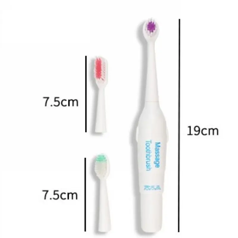 

Battery Operated Vibrators Toothbrush For Adults And Kids Teeth Brush Electric Massager Gentle On Gums Care 3pcs Toothbrush Head