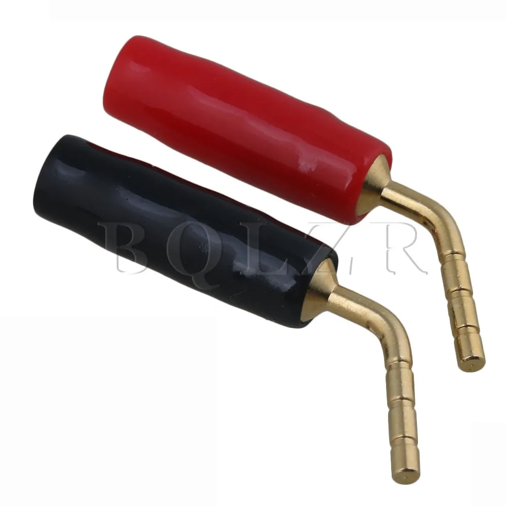 BQLZR 2mm Red /& Black Gold-Plated Copper Banana Plugs Speaker Audio Wire Cable Connector Pin Plugs Pack of 10