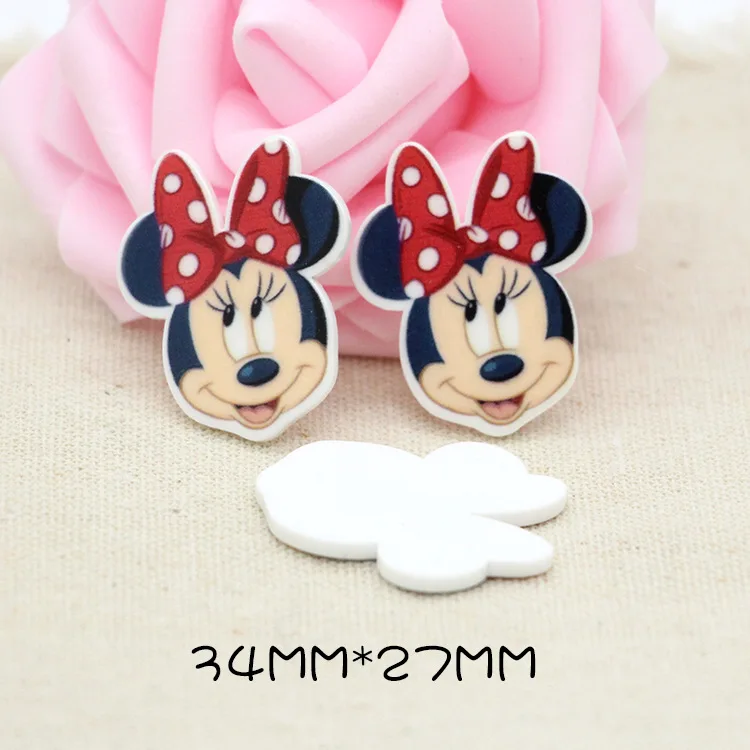 

Acrylic Cartoon Mouse Resin Charms Little Girl Cute Slime Charms For Charm Bracelet Hair Clips 10PCS/LOT