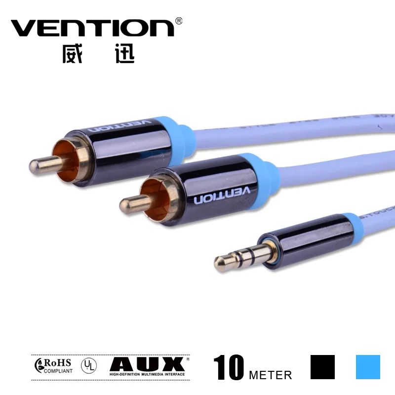 

Vention! 8M 3.5mm Male Jack 3.5 mm Aux Auxiliary Cable Cord to AV 2 RCA Stereo Music Audio Cable for MP3 phone foripod