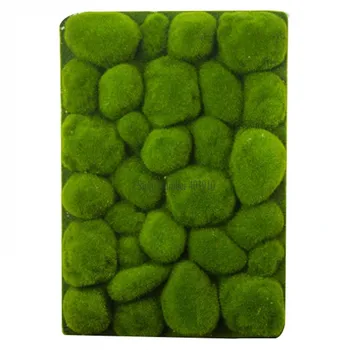 

30x50cm Stone shape Moss Grass Mat Indoor Green Artificial Lawns Turf Carpets Fake Sod Moss for home hotel wall balcony Decor