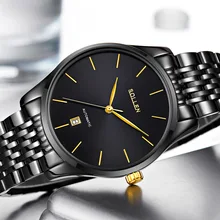 Новая Мода топ luxury brand Sollen часы мужчины механическая автоматическая нержавеющей стали ремешок ультра тонкие часы relogio masculino