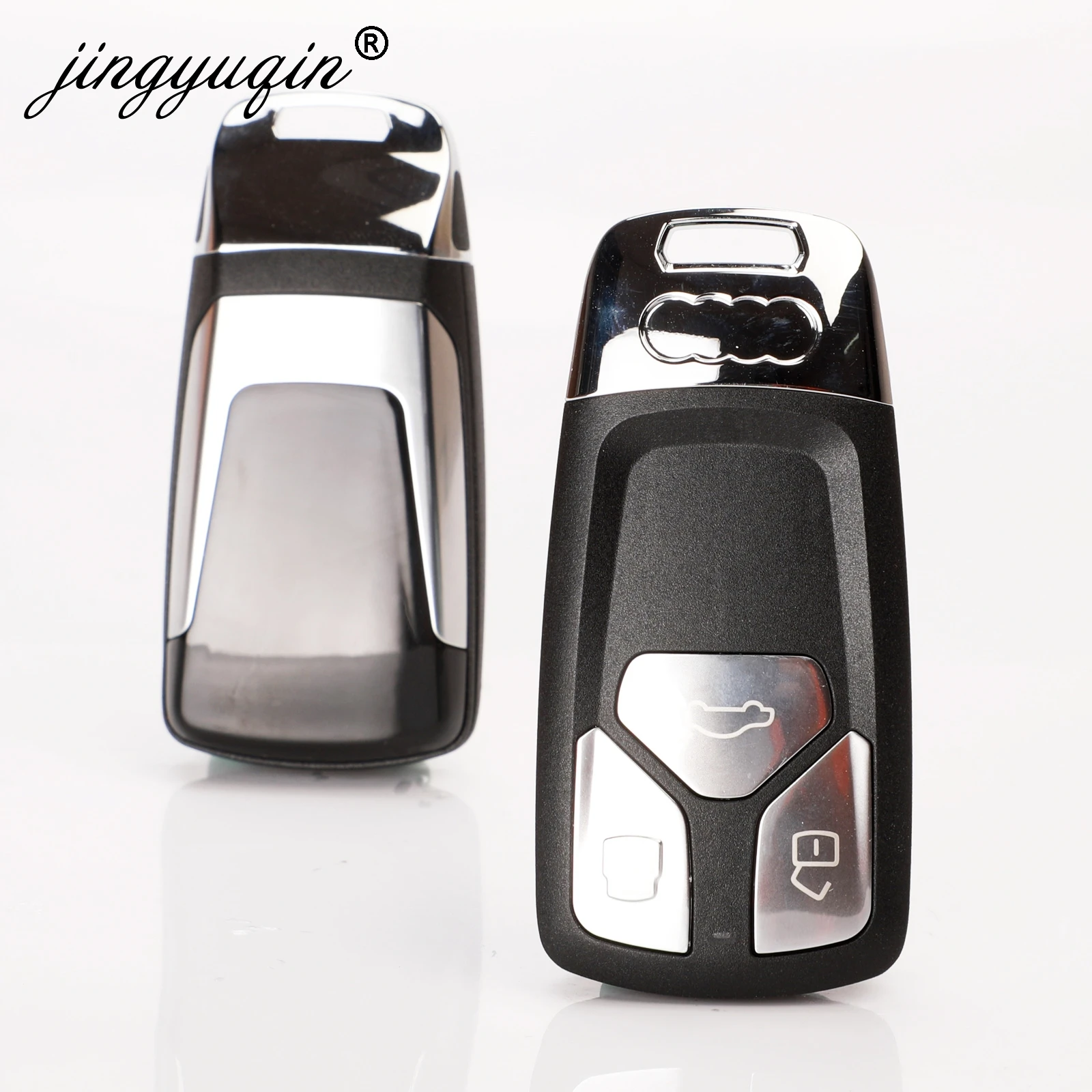 

jingyuqin Upgrade Smart Remote Car Key Shell for Audi Q7 SQ7 A4L A5 S5 2017- UP TT 2016- 3/4 Buttons Uncut Key FOB Case Replace
