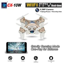 Mini Original Cheerson CX-10W 4CH 6-Axis Gyro Wifi FPV Quadcopter RTF Mini RC Drone with 0.3MP Camera 3D Flips Function