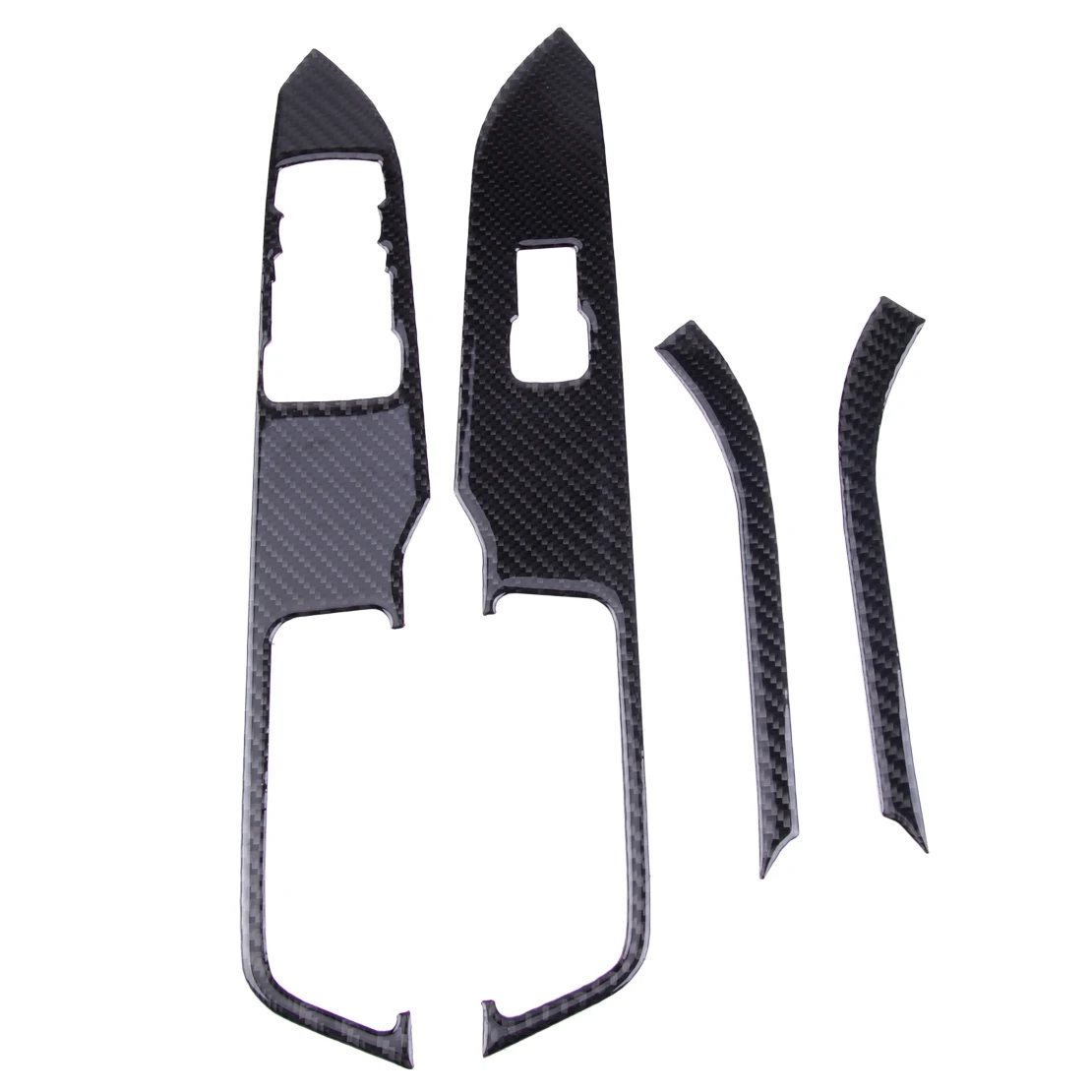 CITALL New 4pcs/set Carbon Fiber Car Interior Window Lift Switch Panel