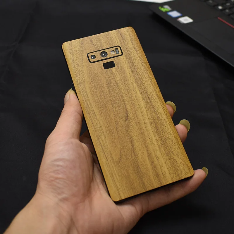Черная деревянная задняя пленка для samsung Galaxy Note 9 декоративная Защитная