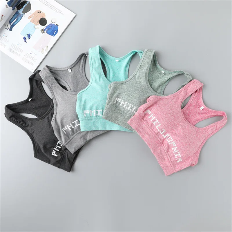 

New Style Female Running Shock Fitness Yoga Students Vest L Summer No Rims Bra Anti-Droop Underwear