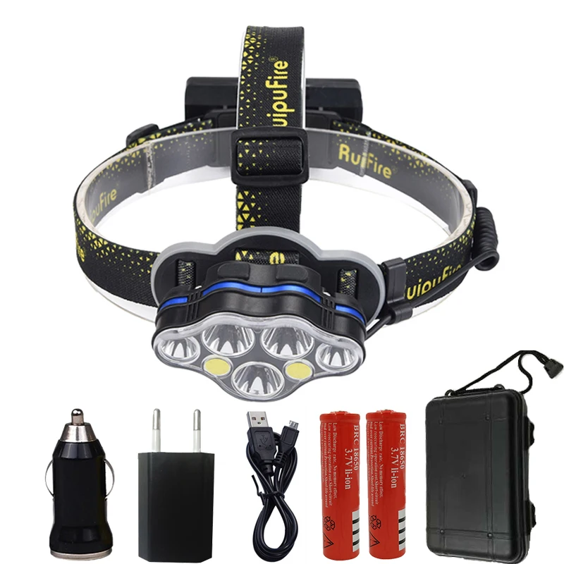 

Z20KC07 7Led Headlight super bright led head lamp Headlamp rechargeable Headlight portable Head Light Torch For camping