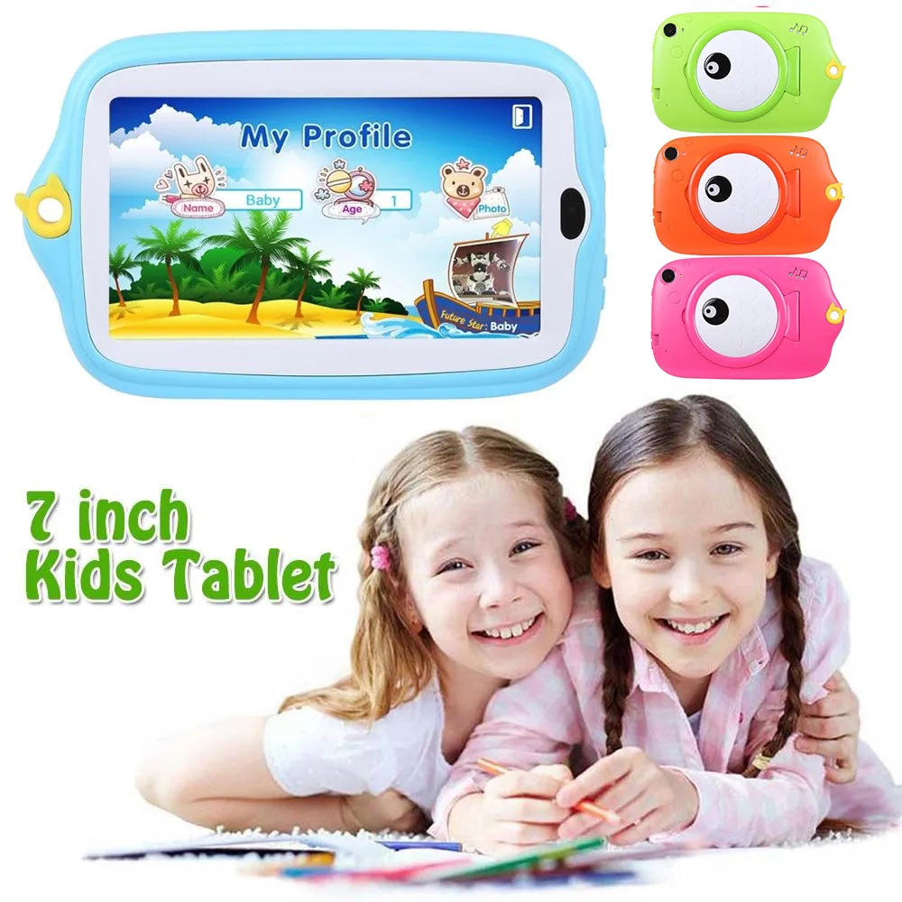 

Fashion 7 INCH Kids Android 4.4 Tablet PC 8G Quad Core WIFI Camera Children Gift Smart Table MP4 Player