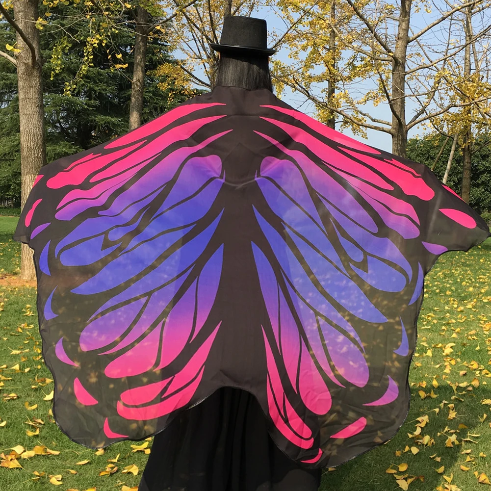 HIRIGIN поп для взрослых женщин Ткань крылья бабочки плащ халат шаль Феи маскарадные костюмы