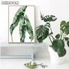 Watercolor Leaves Wall Art Canvas Painting Green Style Plant Nordic Posters and Prints Decorative Picture Modern Home Decoration 5