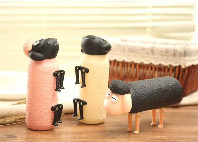 Portable 300ML Cute sheep water bottle lemon jar portable glass drinkware mug jar travel outdoor bottle drinking Cup10