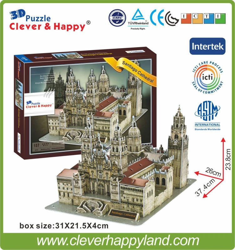 Weekdays Antagonize I'm thirsty Newest ! Paper Cardboard 3d Puzzle Model World Famous Building Architecture  Santiago Cathedral(spain) - Puzzles - AliExpress