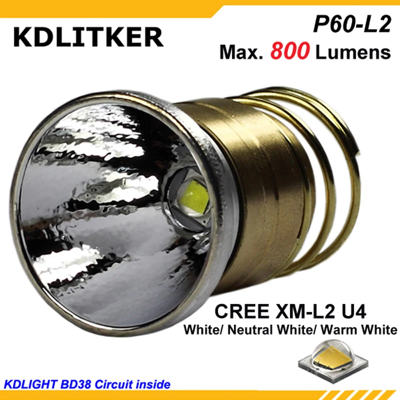 LUXNOVAQ Drop-in P60 Design Module 1200LM 1 Mo Details about   LED Flashlight Bulb XM-L2  Bulbs 