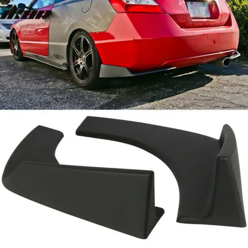 1 par coche Universal frente Deflector Spoiler del divisor del difusor parachoques Canard labial labios cuerpo palas de fibra de carbono pegatina divisores