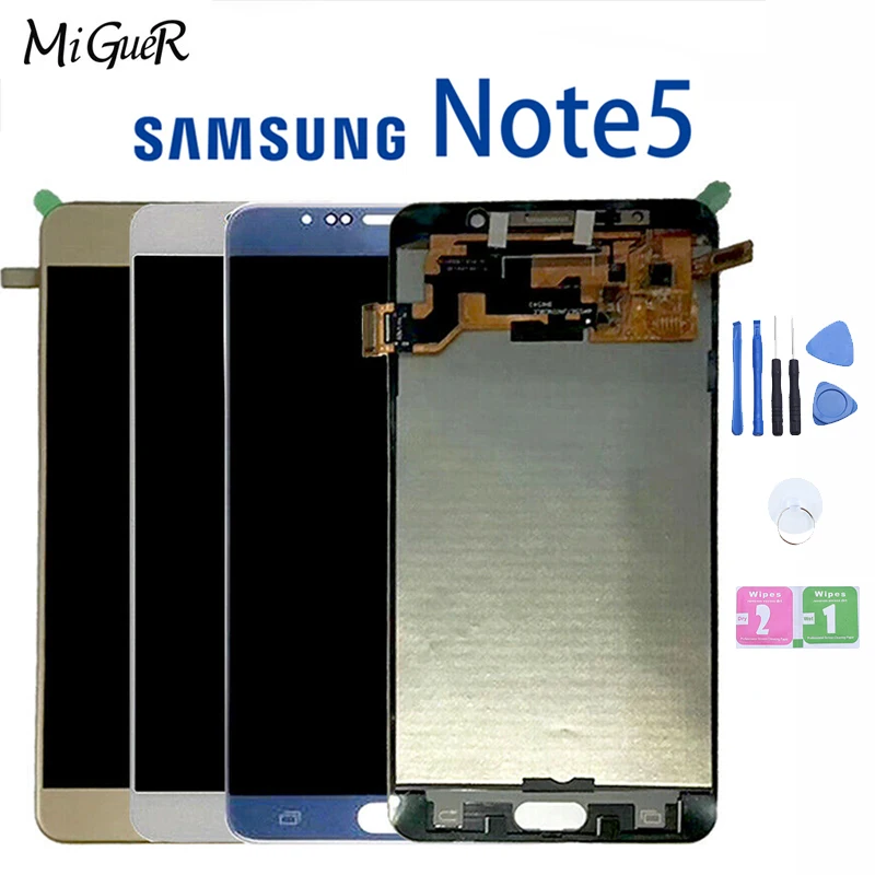 

Samsung Note 5 LCD Display Touch Screen Digitizer Assembly For Samsung Galaxy Note 5 N9200-N920T-N920A-N920I-N920G Replacement