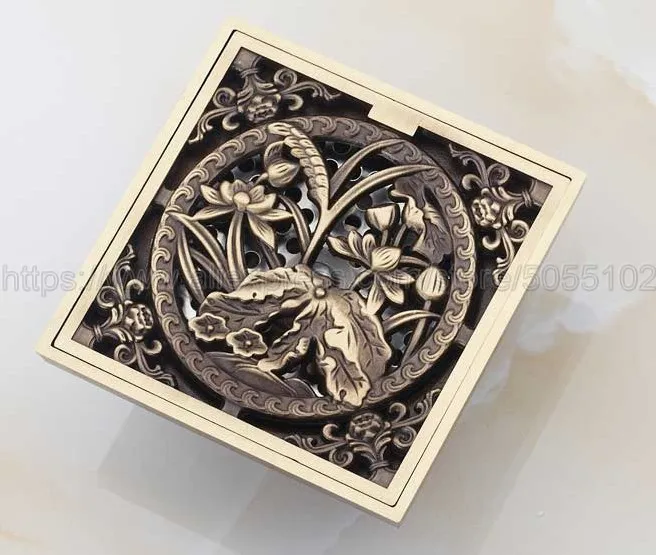 Shower Drain 10*10cm Floor Drain Bathroom Drain Building Material Square Water Drain Bathroom Accessories zhr016