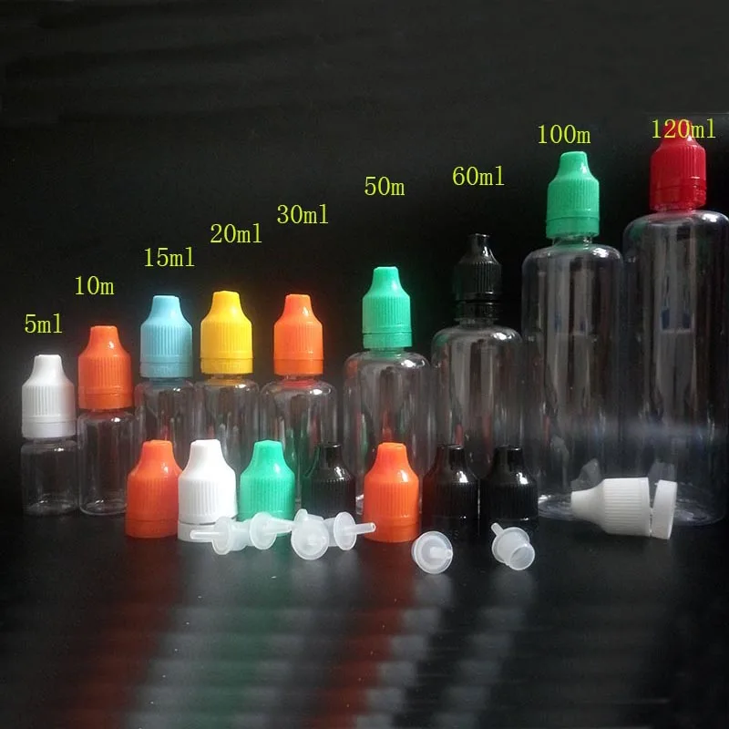 2500pcs PET 10ML Dropper Bottles empty plastic Clear E Liquid bottle With Tamper Evident Childproof Cap For E Juice vape Eliquid