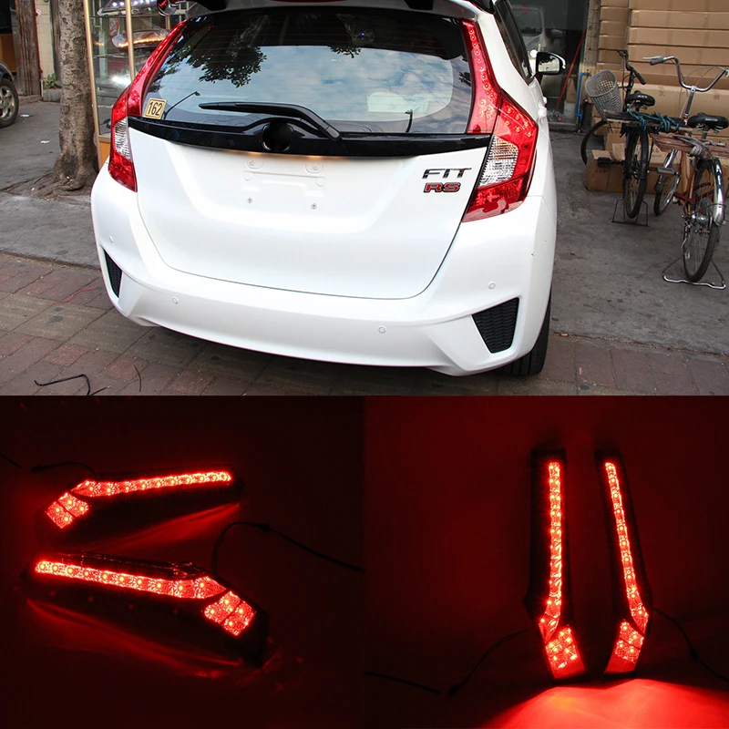 

1 Set For Honda Fit Jazz 2014 2015 2016 2017 2018 Car Styling 12V Rear Running Tail Pillar Lamp Break Lights Kit Warning Signal