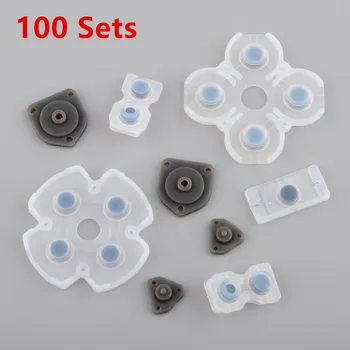 

100 Sets for Sony Playstation 4 PS4 Controller Conductive Silicone Rubber Pads for Dualshock 4 Buttons Repair Replacement Part